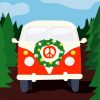 Illustration Volkswagen Camper paint by numbers
