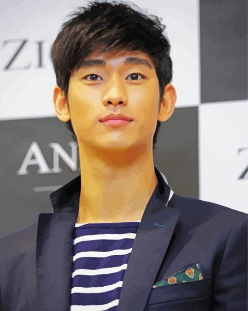 Kim Soo Hyun South Korean Actor paint by numbers