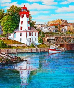 Kincardine Lighthouse Buildings paint by numbers