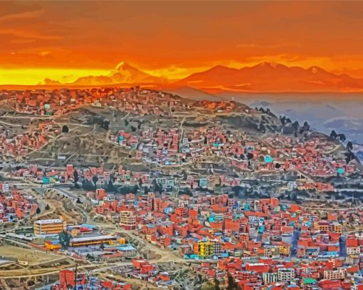 La Paz Bolivia paint by numbers