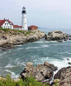 Maine Coast paint by numbers