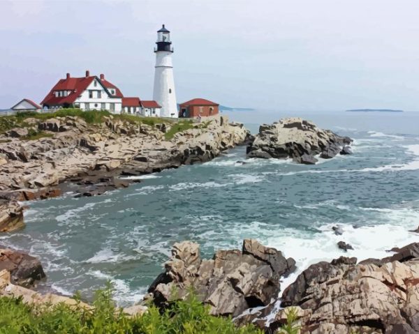 Maine Coast paint by numbers