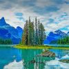 Maligne Lake Jasper Park Nature Landscape paint by numbers