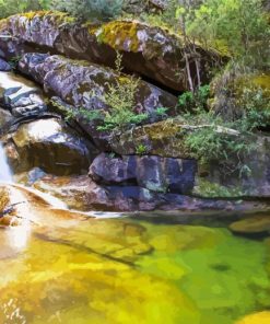 Mount Buffalo Waterfall paint by numbers