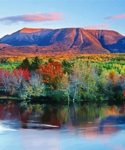 Mount Katahdin Landscape paint by numbers