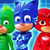 PJ Masks Superheroes paint by numbers