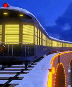 Polar Express Train paint by numbers