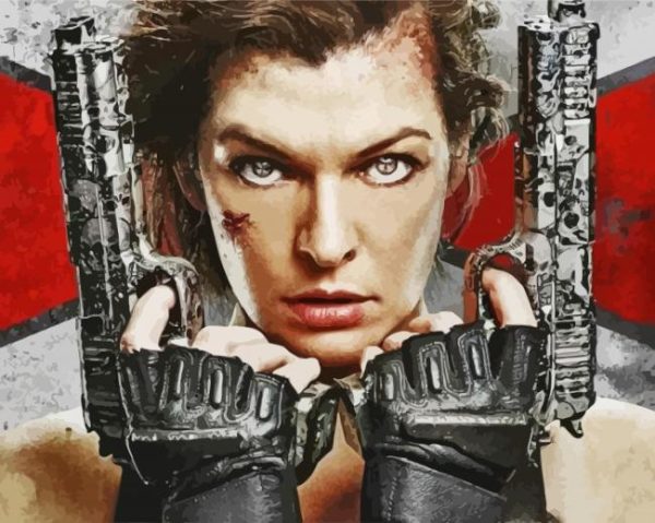 Resident Evil Movie paint by numbers