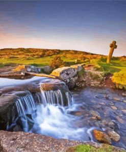 River in Dartmoor National Park paint by numbers