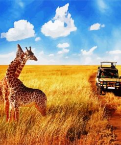 Serengeti Park Tanzania Giraffe paint by numbers