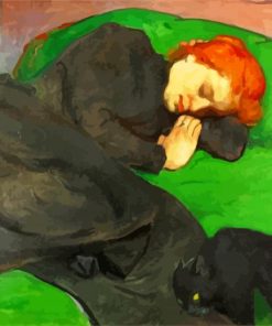 Sleeping Woman on Bed paint by numbers