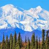 Snowy Denali Mountains paint by numbers