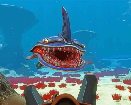 Subnautica Video Game paint by numbers