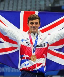 Tom Daley British Champion paint by numbers