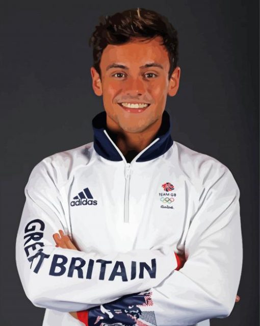 Tom Daley British Diver paint by numbers