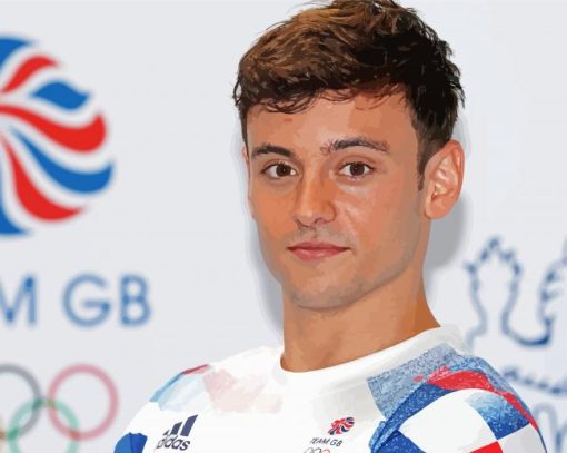 Tom Daley Diver paint by numbers