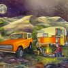 Vintage Travel Trailer paint by numbers