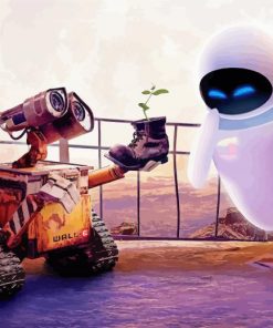 Wall E and Eve paint by numbers