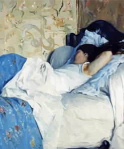 Woman Sleeping on Bed Art paint by numbers