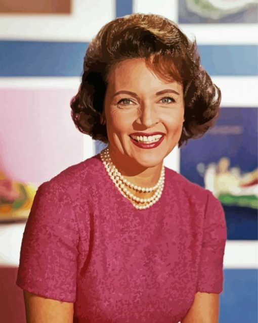 Young Betty White Smiling paint by numbers