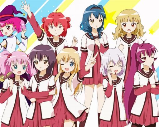 Yuru Yuri Anime Characters paint by numbers