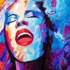 Abstract Singer Woman paint by numbers