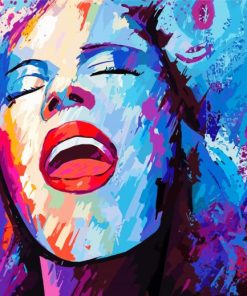 Abstract Singer Woman paint by numbers