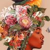 Aesthetic Floral Black Woman paint by numbers