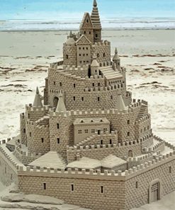 Aesthetic Sand Castle paint by numbers