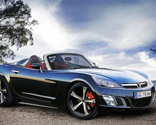 Aesthetic Black Saturn Sky paint by numbers