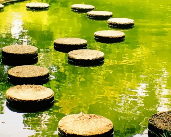 Aesthetic Stepping Stones paint by numbers