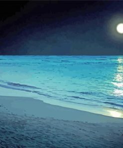 Beach at Night paint by numbers