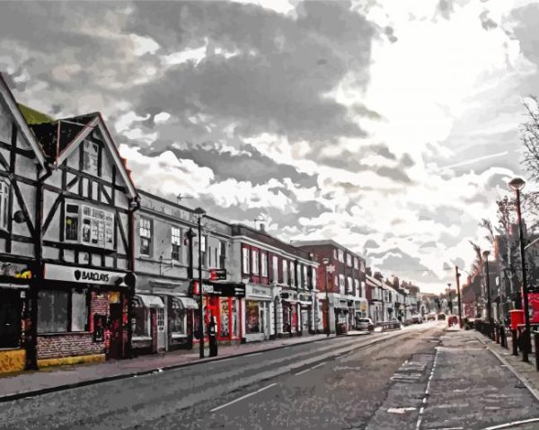 Birchington on Sea Street paint by numbers