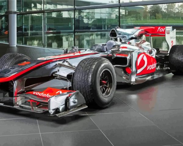 Black Red Mclaren F1 paint by numbers