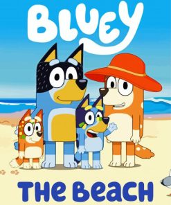 Bluey The Beach paint by numbers