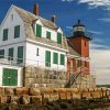 Rockland Breakwater Lighthouse paint by numbers