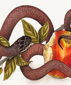 Brown Snake and Apple paint by numù