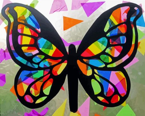 Butterfly Sun Catcher paint by numbers