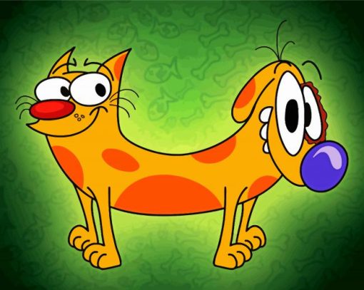 Aesthetic Catdog paint by numbers