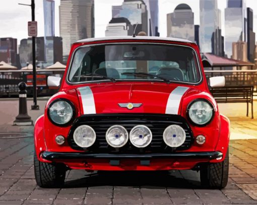 Classic Mini Cooper Car paint by numbers