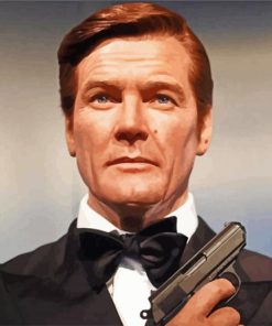 Classy Roger Moore paint by numbers