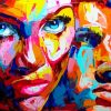 Colorful Couples Abstract paint by numbers