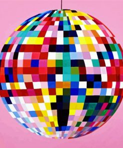 Colorful Disco Ball paint by numbers