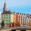 Colorful Buildings Cork City paint by numbers