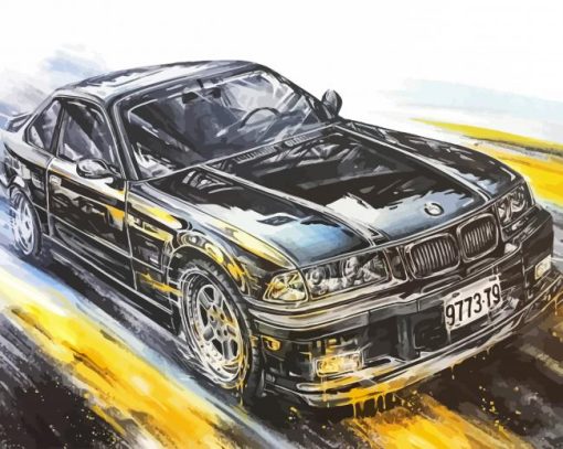 Cool BMW E36 paint by numbers