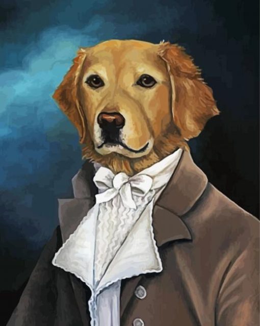 Dog in a Suit paint by numbers