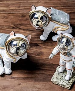 Dogs Animals Astronauts paint by numbers