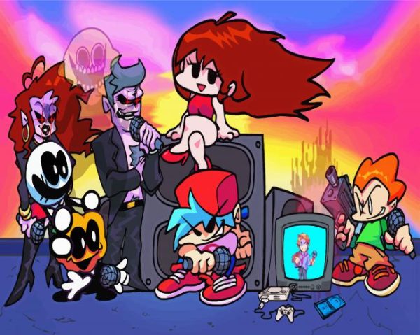 Friday Night Funkin Characters paint by numbers