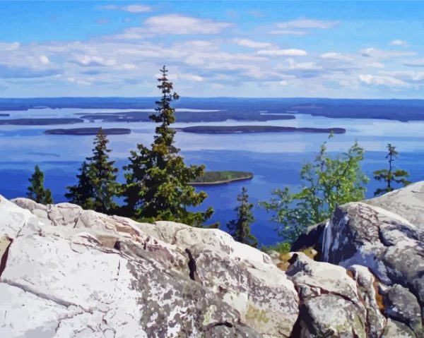 Koli National Park Landscape paint by numbers