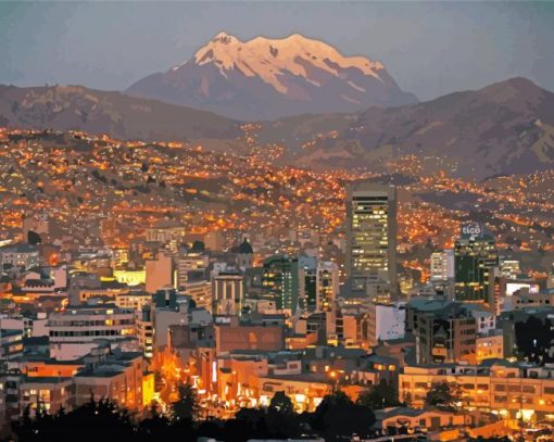 La Paz Bolivia paint by numbers